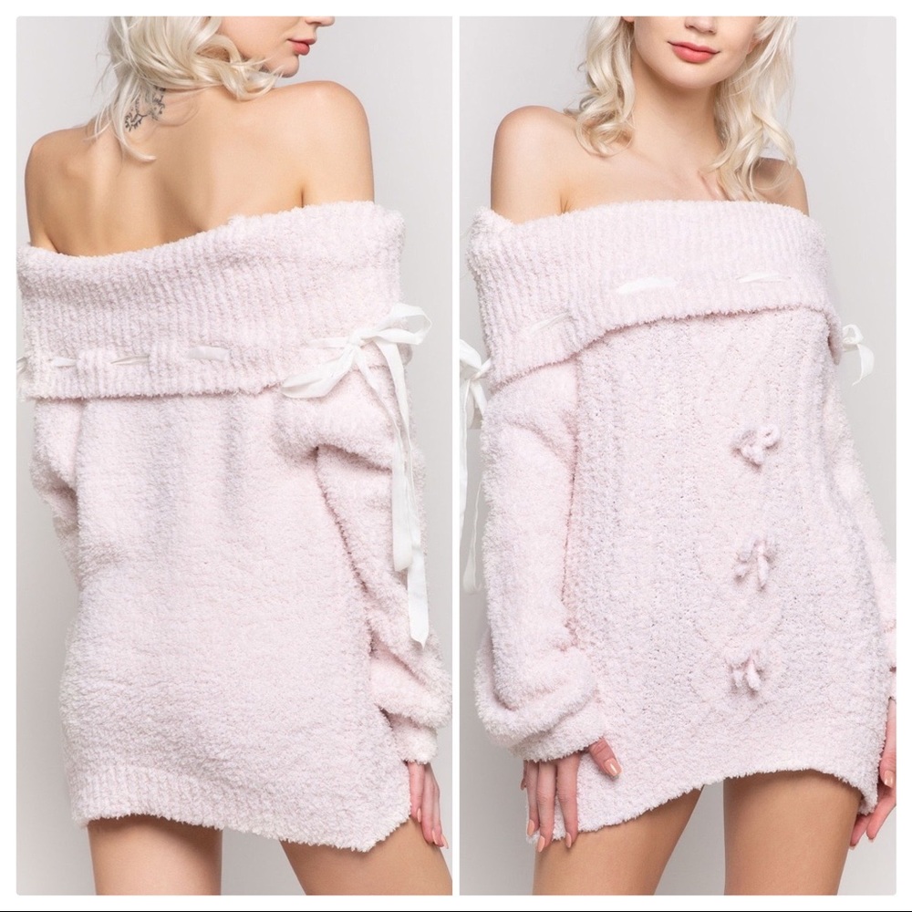POL Dreamy Powder Pink Berber Fleece Sweater - Picture 9 of 14